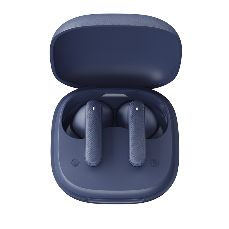 QCY Buds Sky Blue - Noise Reduction Clear Calls TWS Earbuds 35h, 10mm dynamic drivers