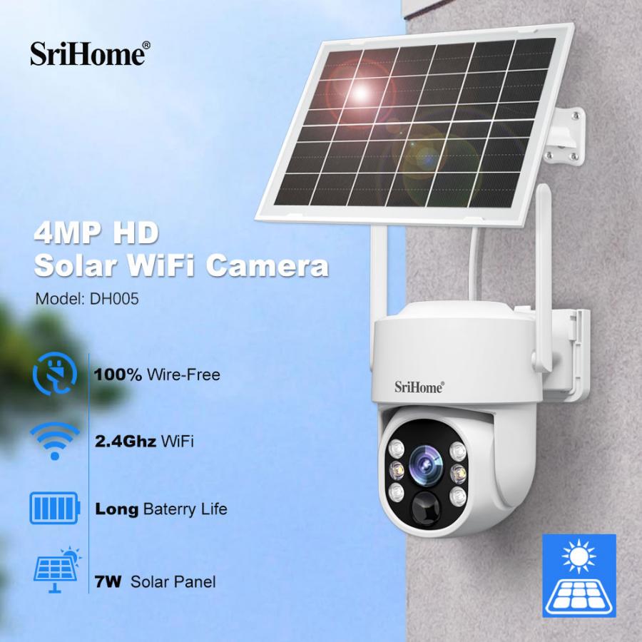 SRIHOME 4MP HD OUTDOOR SOLAR WIFI CAMERA
