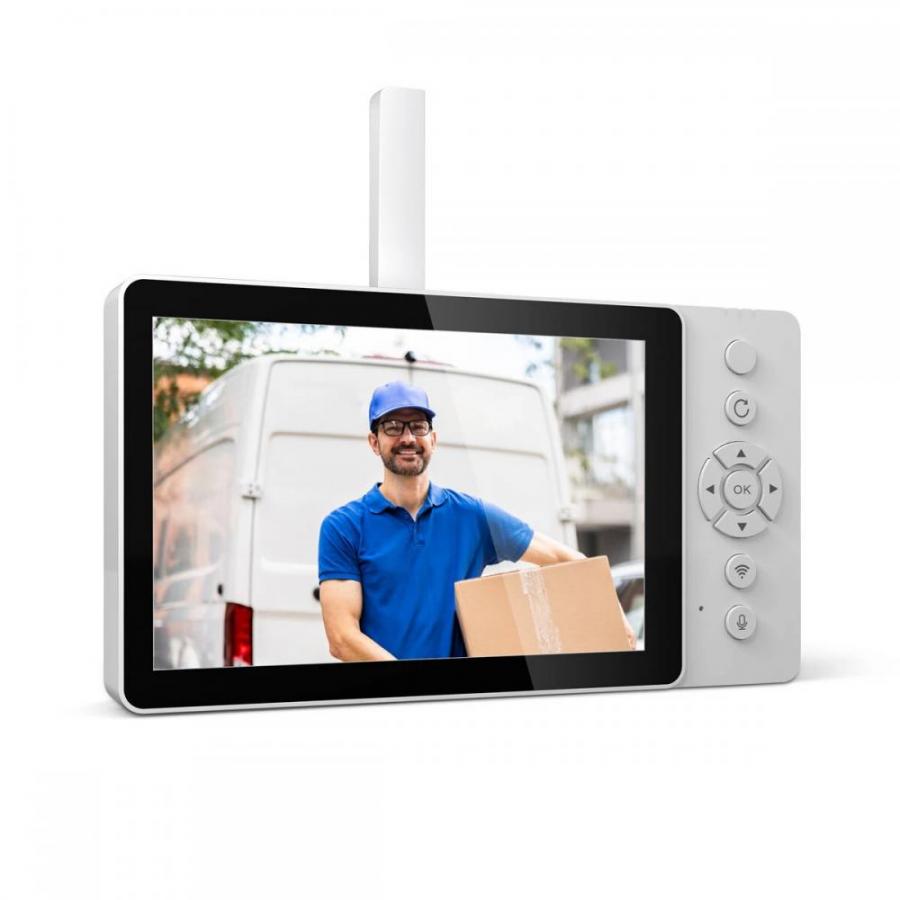 SRIHOME WIRELESS VIDEO INTERCOM SYSTEM DOORBELL CAMERA 4MP HD WIFI WHITE