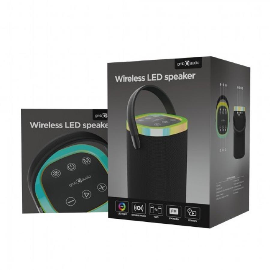 GEMBIRD BT5.3/FM/TF/USB/HANDFREE LED SPEAKER 10W BLACK