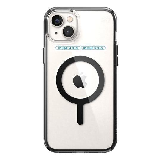 SPECK (150125-5905) IPHONE 15 PLUS MAGSAFE CASE, PRESIDIO CLEAR WITH IMPACT GEOMETRY (CLEAR / BLACK)