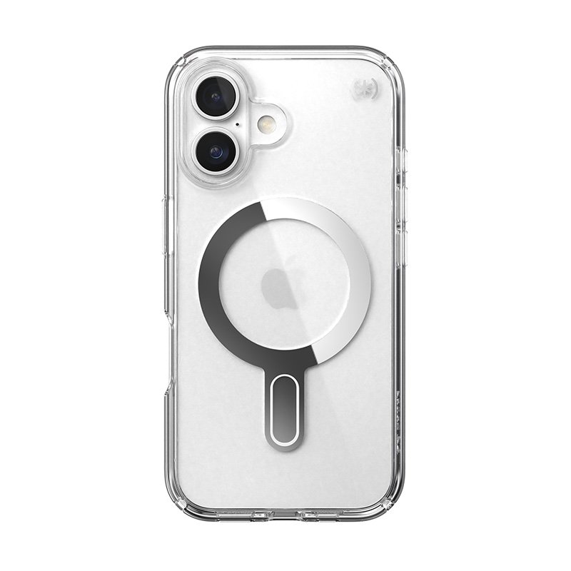 SPECK IPHONE 16 CASE (150691-3199) PRESIDIO PERFECT CLEAR + CLICKLOCK (CLEAR/CHROME)