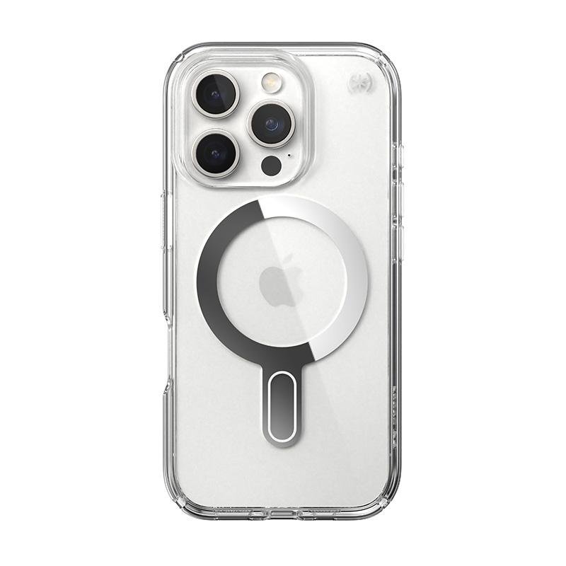 SPECK IPHONE 16 PRO CASE (150703-3199) PRESIDIO PERFECT CLEAR + CLICKLOCK (CLEAR/CHROME)