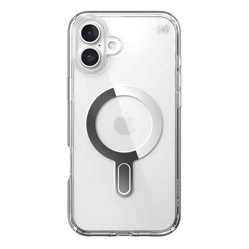 SPECK IPHONE 16 PLUS CASE (150715-3199) PRESIDIO PERFECT CLEAR + CLICKLOCK (CLEAR/CHROME)