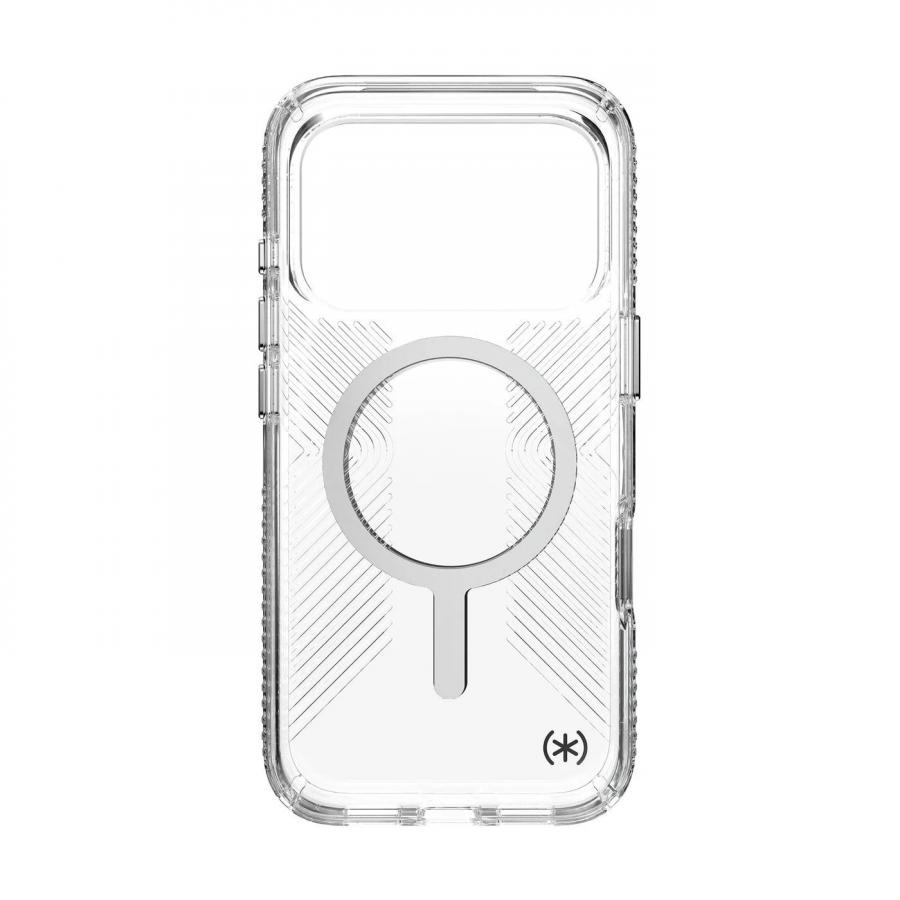SPECK IPHONE 17 PRO CASE (150973-3223) PRESIDIO PERFECT CLEAR GRIP + MS-CLEAR/CLEAR/SILVER