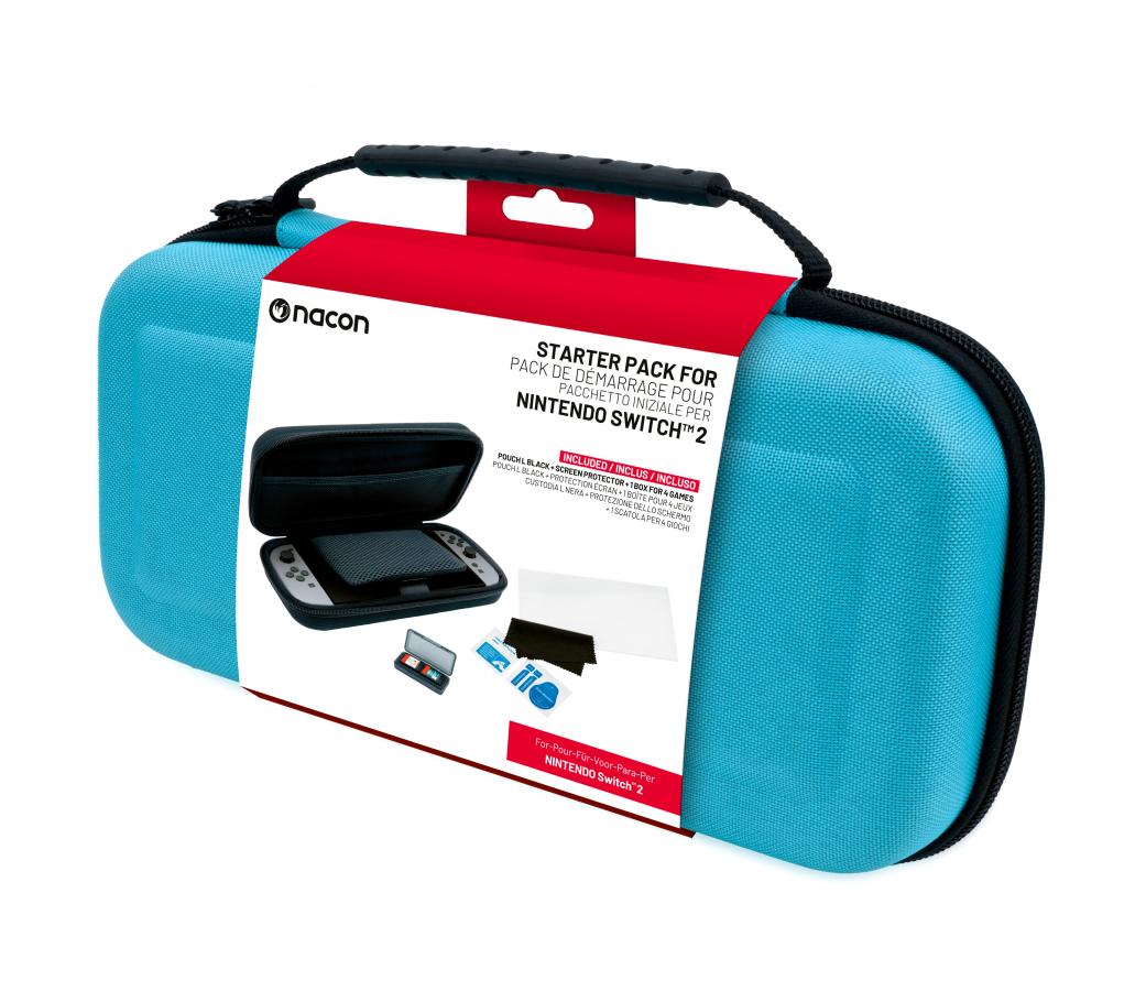 Nacon  Starter Pack  Pouch And Protection Pack For Nintendo Switch 2  Blue 