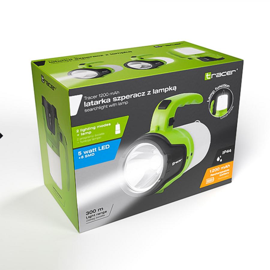 TRACER SEARCHLIGHT 1200MAH WITH LED LAMP