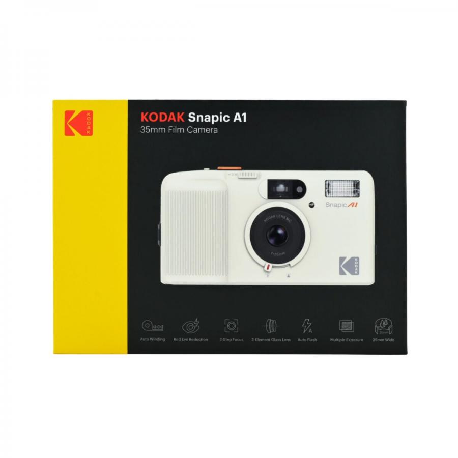 Kodak Snapic A1 35mm Film Camera White motorized