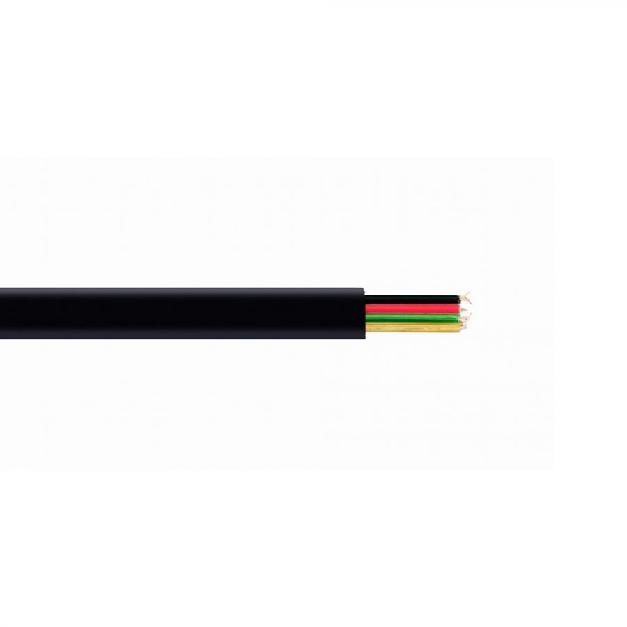 CABLEXPERT FLAT TELEPHONE CABLE STRANDED WIRE 100m BLACK 4 WIRES