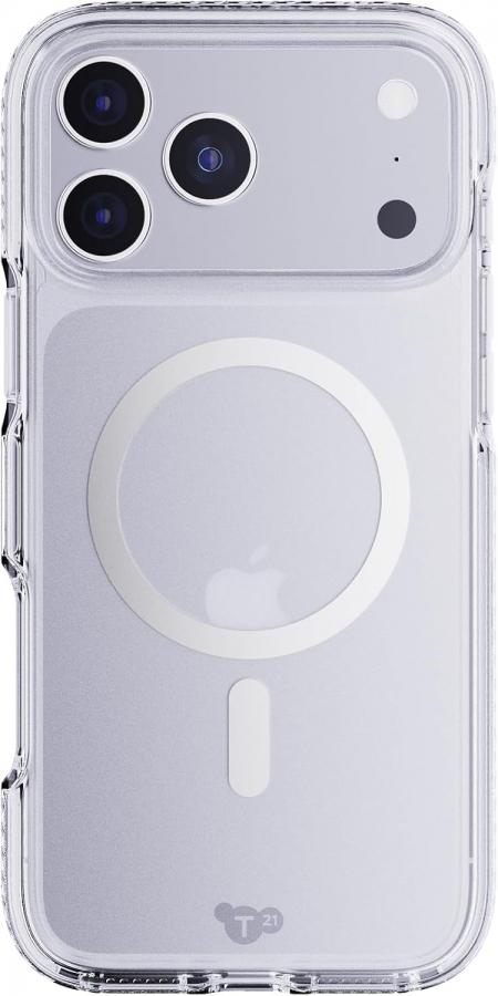 TECH21 IPHONE 17 PRO MAX CASE (T21-11430) EVOCRYSTAL W/MAGSAFE CLEAR/METALIC SILVER