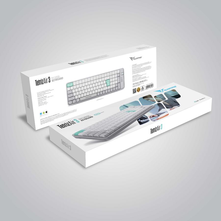 ALCATROZ BT5.3/2.4G MULTI-DEVICE RECHARGEABLE KEYBOARD TETRIZ AIR 3 WINTER WHITE