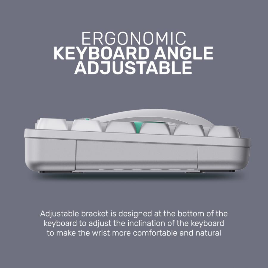 ALCATROZ BT5.3/2.4G MULTI-DEVICE RECHARGEABLE KEYBOARD & MOUSE TETRIZ AIR 300C WINTER WHITE