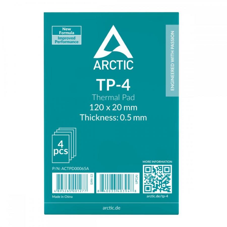 ARCTIC TP-4 120x20mm, 0.5mm - 4 Pack Premium Performance Thermal Pad