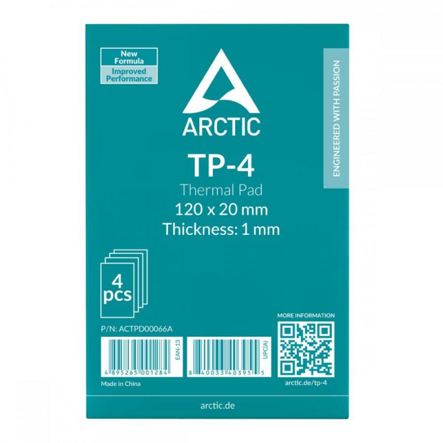 ARCTIC TP-4 120x20mm, 1.0mm - 4 Pack Premium Performance Thermal Pad