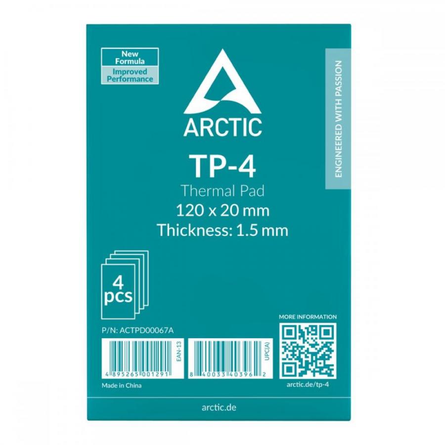 ARCTIC TP-4 120x20mm, 1.5mm - 4 Pack Premium Performance Thermal Pad