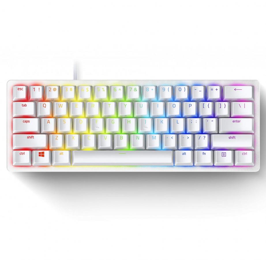 Razer HUNTSMAN MINI MERCURY ED. - 60% Linear Red Opto Mechanical Switch Gaming Keyboard - US Layout