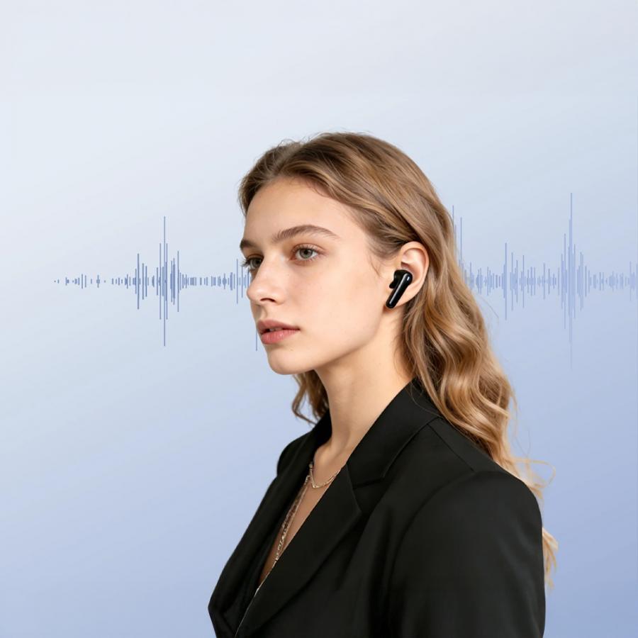 BLACKVIEW BT6.0 EARBUDS 17 WITH BUILT-IN PHONE STAND AND CHARGING DOCK BLACK