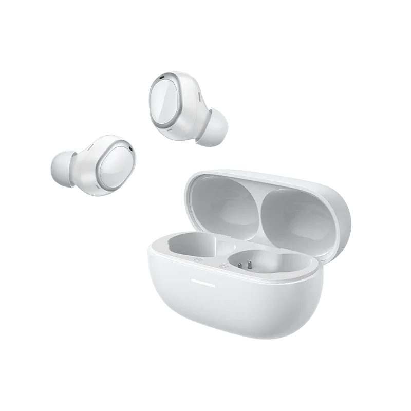 QCY MeloBuds A30 White - Adaptive A.I. ANC -60dB - 3 devices switch - IPX5 - 8mic Calls - Stemless