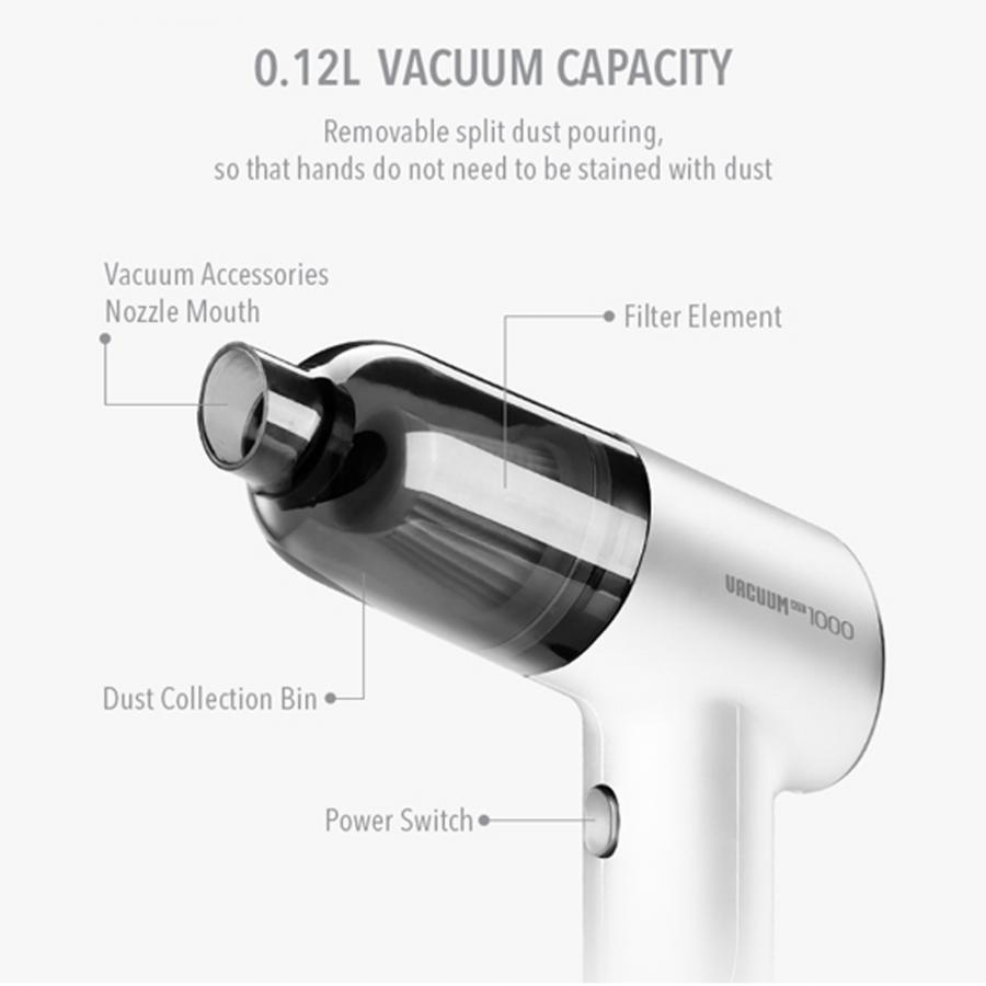 ELYSIUM CORDLESS PORTABLE VACUUM KIT 1000 WHITE