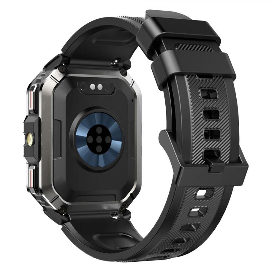 BLACKVIEW MULTI-FUNCTION SMARTWATCH WITH FLASHLIGHT COMPASS BT CALL & HEALTH MANAGEMENT BLACK