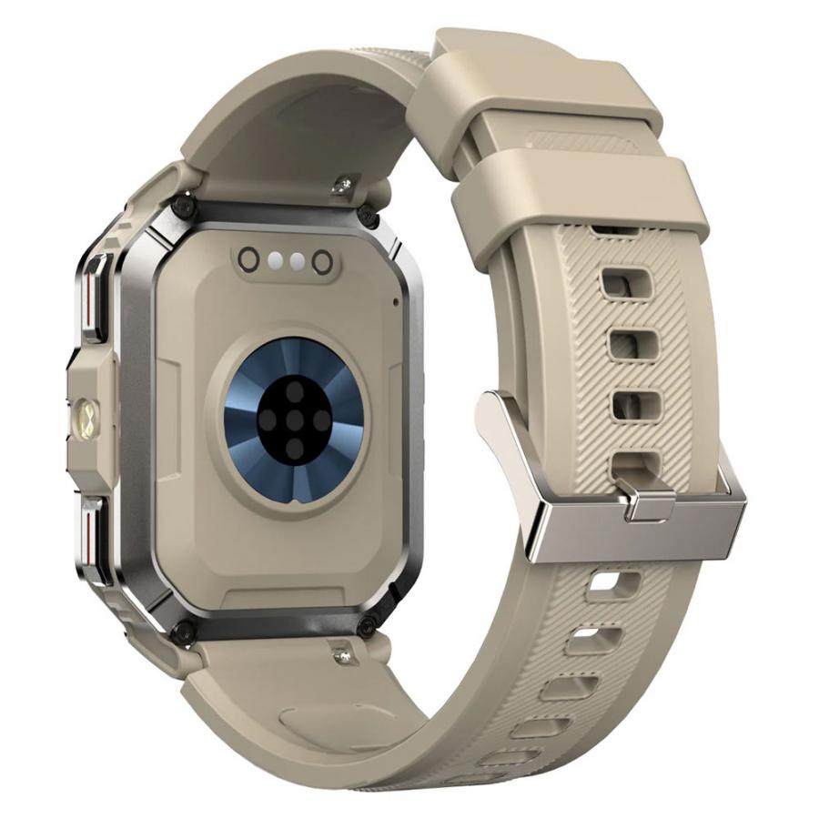 BLACKVIEW MULTI-FUNCTION SMARTWATCH WITH FLASHLIGHT COMPASS BT CALL & HEALTH MANAGEMENT KHAKI