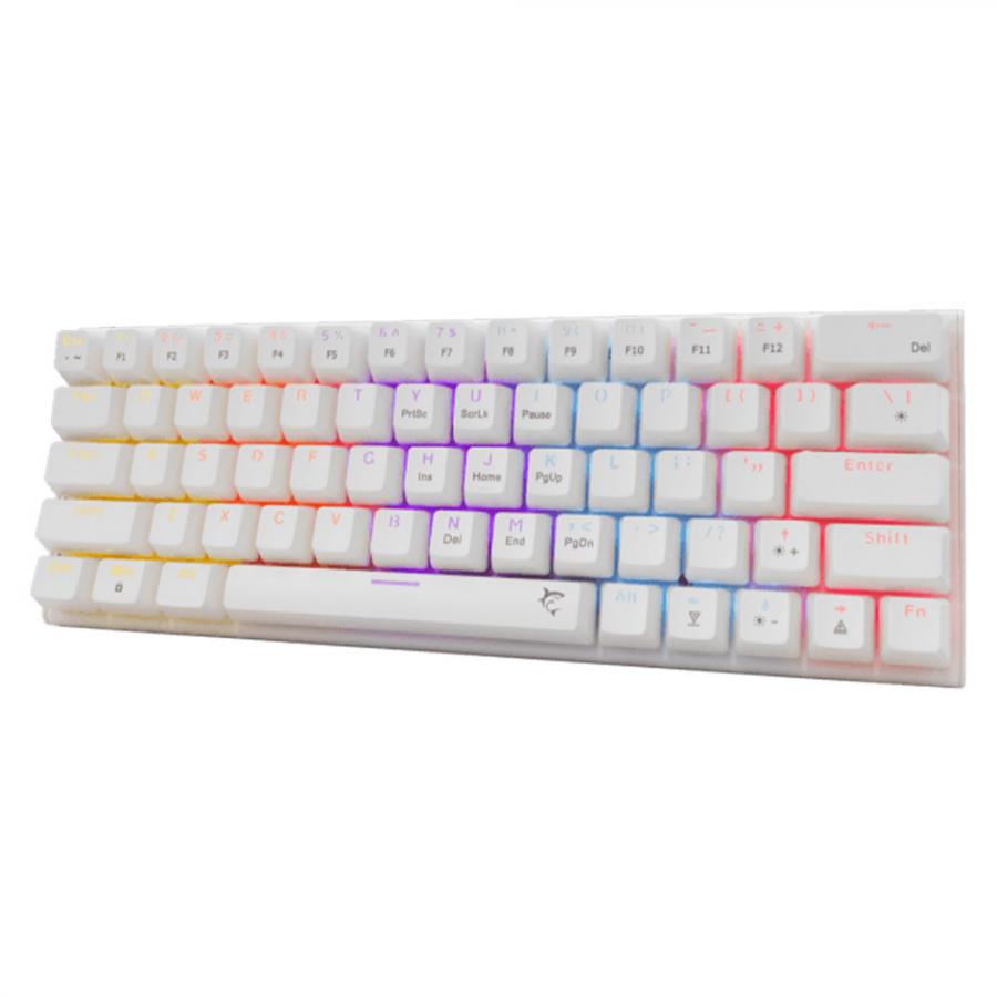WHITE SHARK MECHANICAL KEYBOARD GK-002211V2 US RED SWITCH WAKIZASHI-2 WHITE