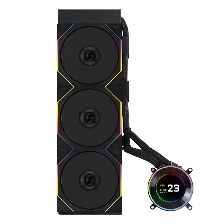 Lian Li HydroShift II LCD-C 360 RGB TL fan Black  - AIO CPU Liquid Cooler with TL RGB Fans