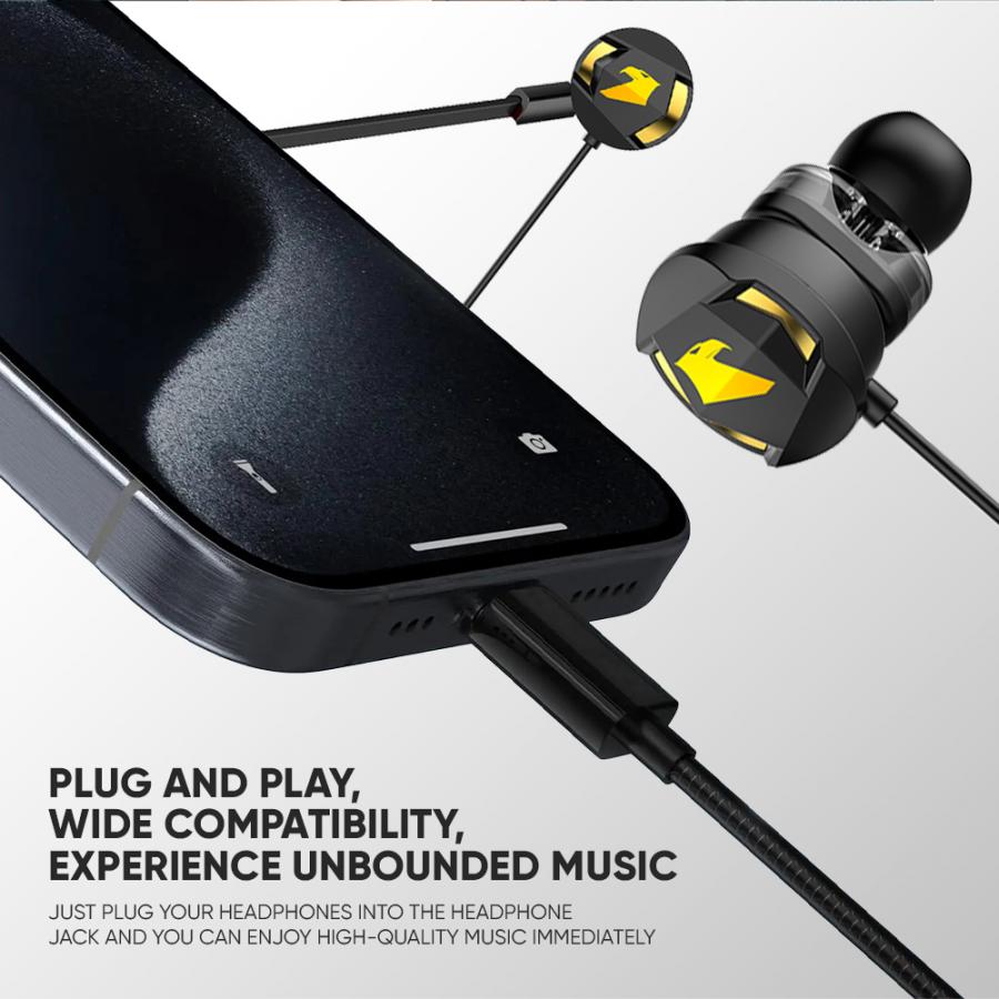 ARMAGGEDDON DUAL MICROPHONE TYPE-C GAMING EARPHONE WASP5 BLACK