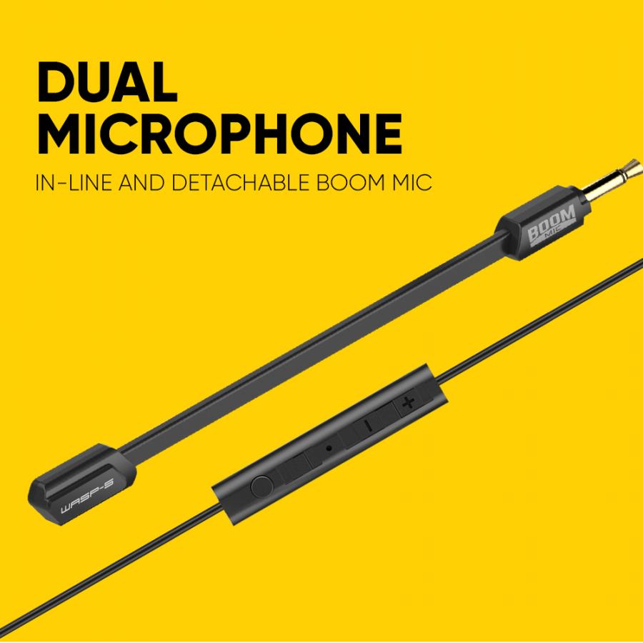 ARMAGGEDDON DUAL MICROPHONE TYPE-C GAMING EARPHONE WASP5 BLACK