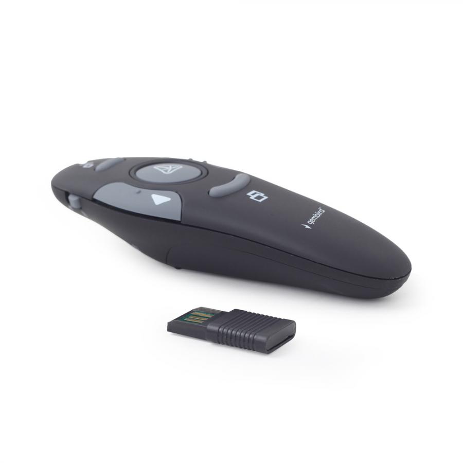 GEMBIRD WIRELESS PRESENTER WITH LASER POINTER BLACK