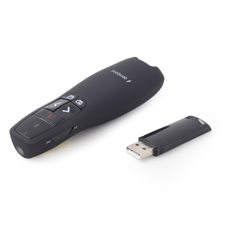 GEMBIRD WIRELESS PRESENTER WITH LASER POINTER BLACK