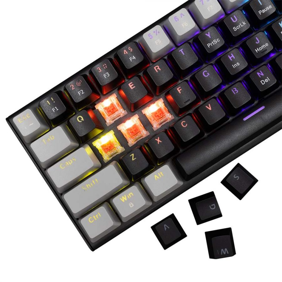 WHITE SHARK MECHANICAL KEYBOARD GK-002111V2 US RED SWITCH WAKIZASHI-2 BLACK/GREY