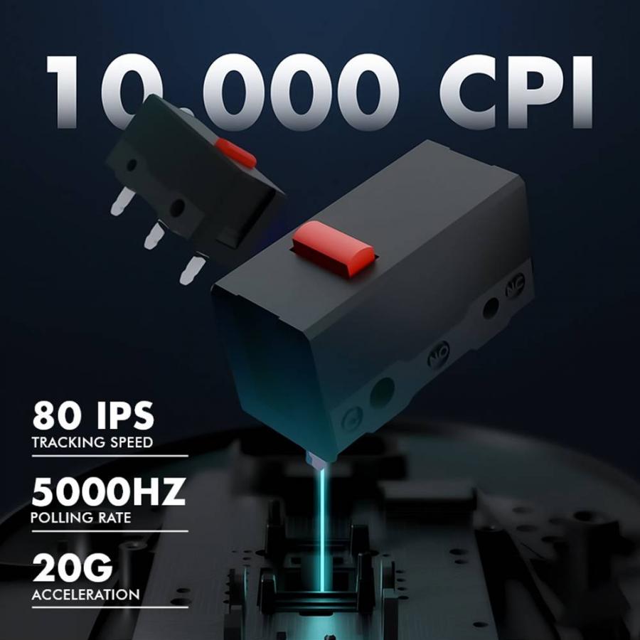 ARMAGGEDDON 2.4G WIRELESS GAMING MOUSE RGB 10000 CPI MIKOYAN FOXBAT-III CYBERPUNK WHITE