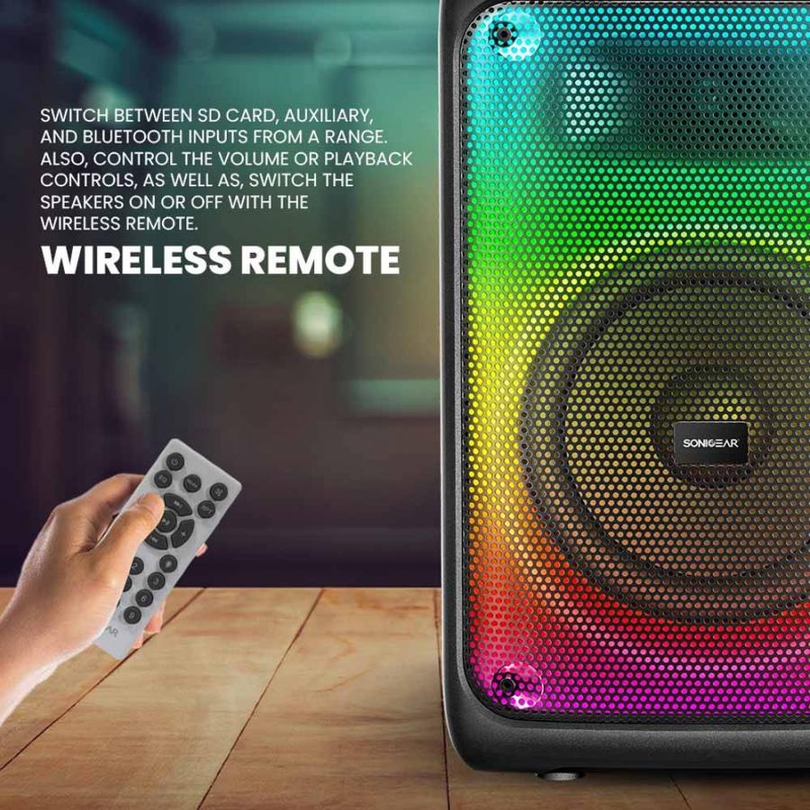 SONICGEAR RGB HDA KARAOKE SPEAKER 110W HYPERBOX 1200 PRO BLACK