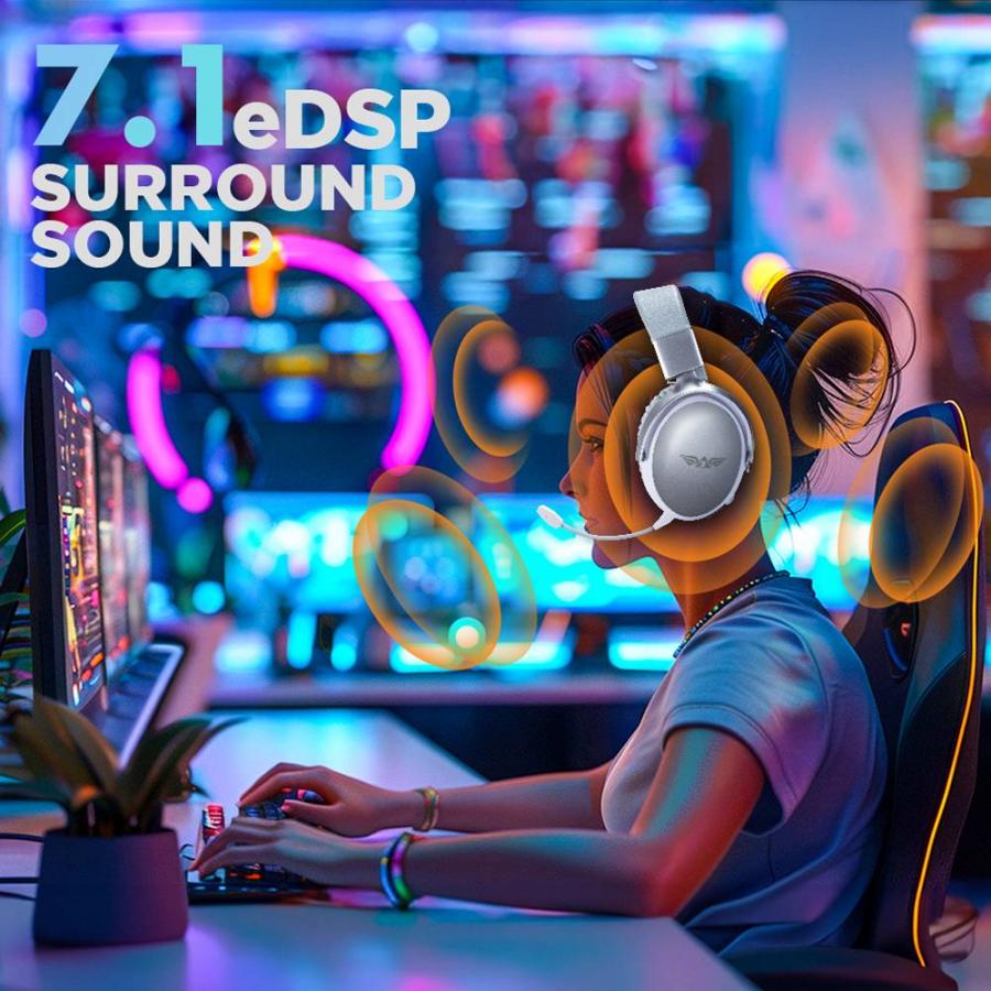 ARMAGGEDDON eDSP 7.1 SURROUND QUAD-MODE WIRELESS HEADSET ORION 7 DUNE