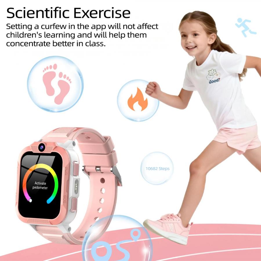 BLACKVIEW 4G KID WIFI WATERPROOF IP68 SMARTWATCH WITH LANYARD PINK