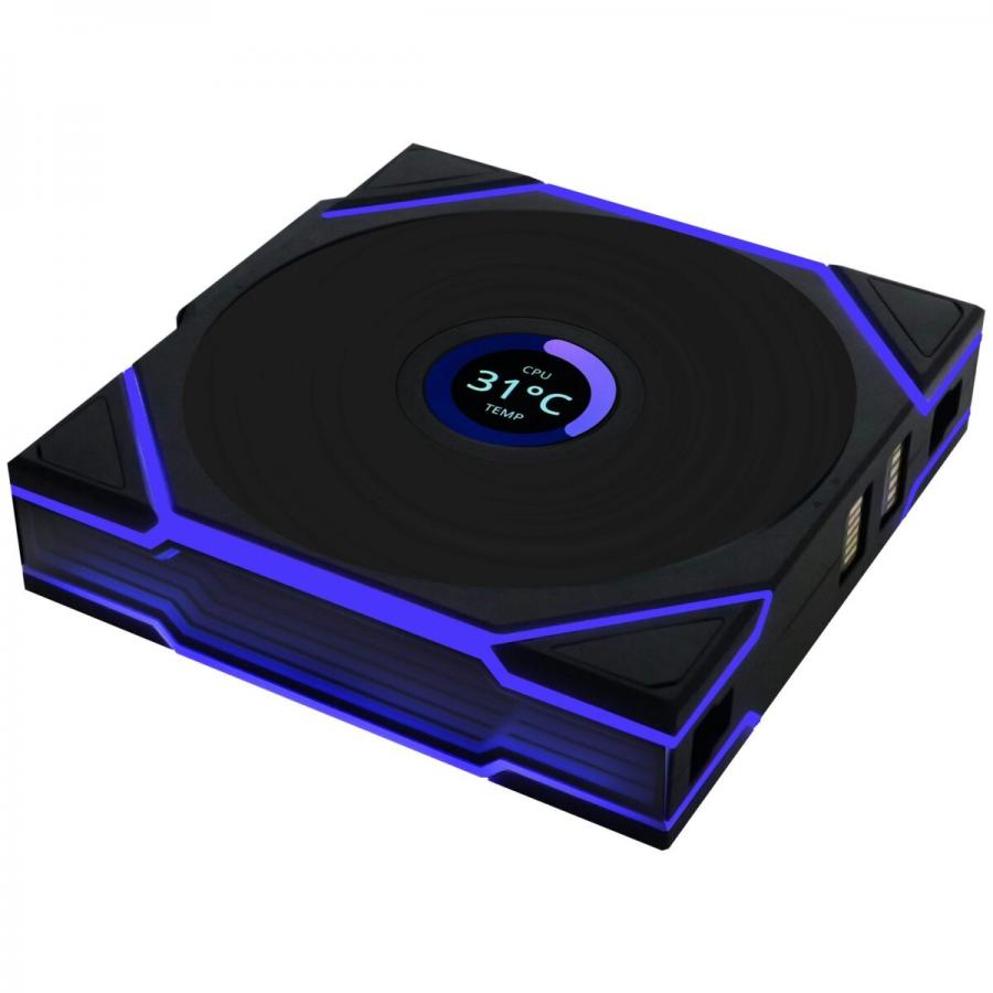Lian Li UNI FAN TL-LCD Wireless 120 Black (3pcs & controller) Case Fan