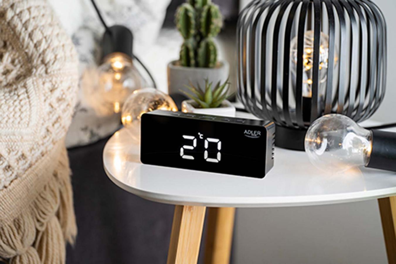 ADLER LED ALARM CLOCK BLACK