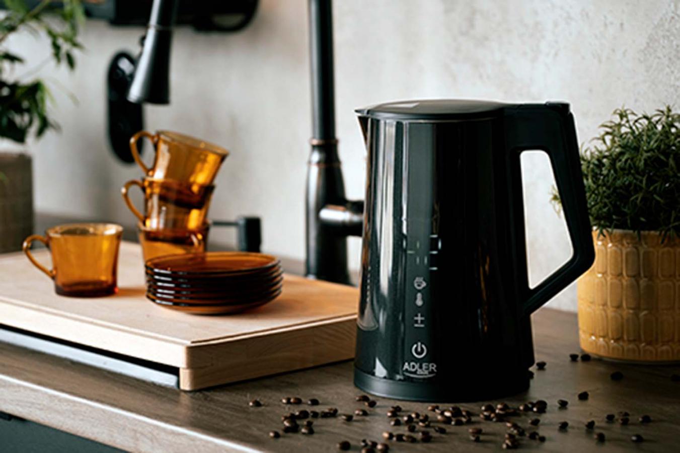 ADLER LED ELECTRIC KETTLE WITH TEMPERATURE CONTROL 1.7L STRIX BLACK