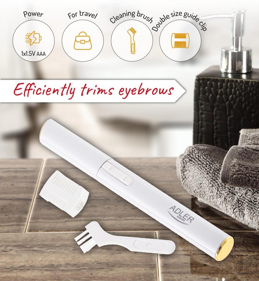 ADLER EYEBROWN TRIMMER WHITE