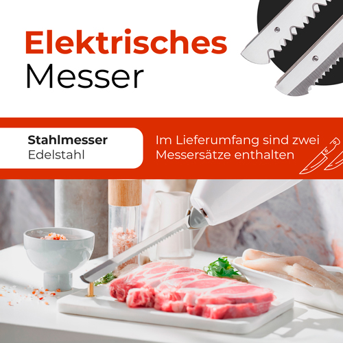 ADLER ELECTRIC KNIFE 200W WHITE