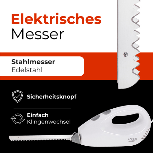 ADLER ELECTRIC KNIFE 200W WHITE