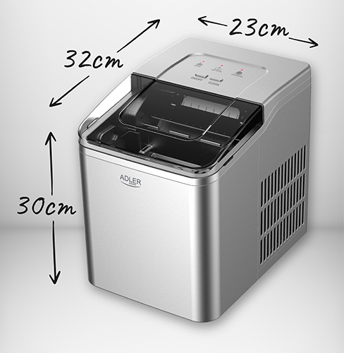ADLER ICE MAKER 1.5L 100W SILVER