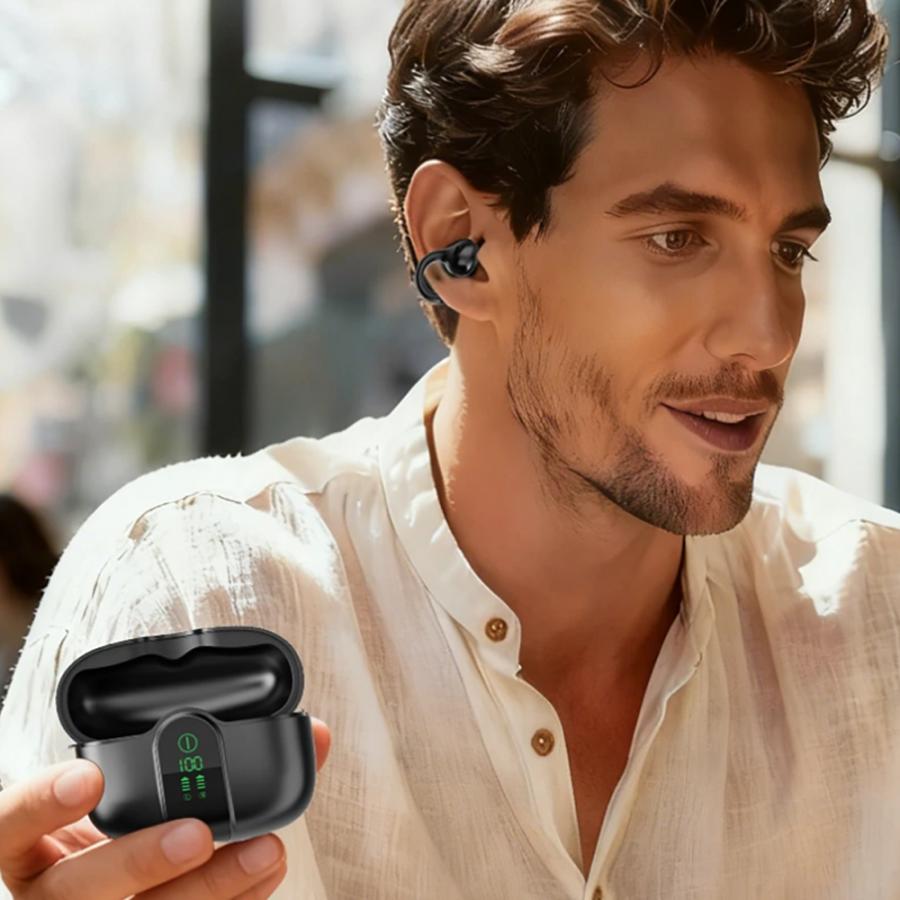 BLACKVIEW BT6.0 IPX5 AIRBUDS 15 WITH LCD CHARGING DOCK SHADOW BLACK