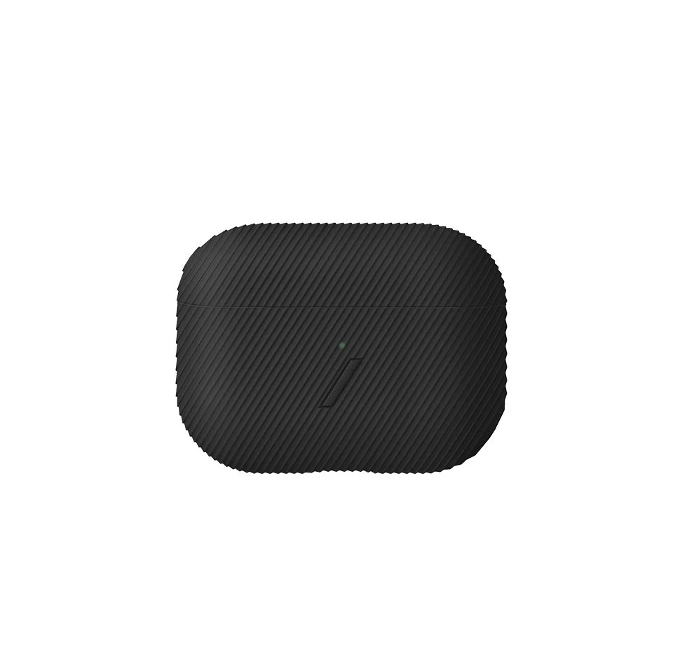 --Native Union Airpod Pro Curve Case, Textured Silicone Case, Wireless Charging Compatible, (Black)--