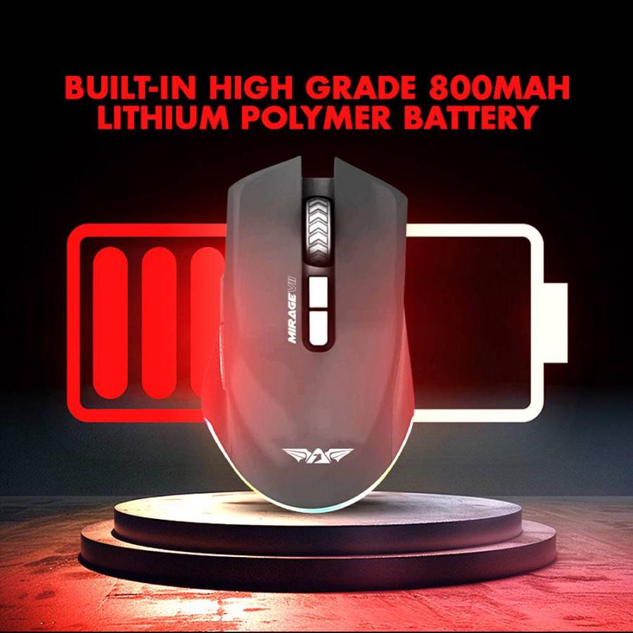 ARMAGGEDDON TRI-MODE GAMING MOUSE 10000CPI MIRAGE VII BLACK