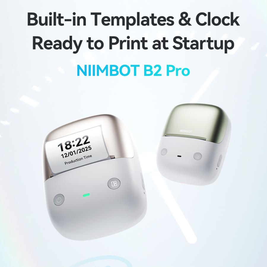 NIIMBOT THERMAL LABEL PRINTER 2-INCH HD SMART EXPIRY B2 PRO SILVER