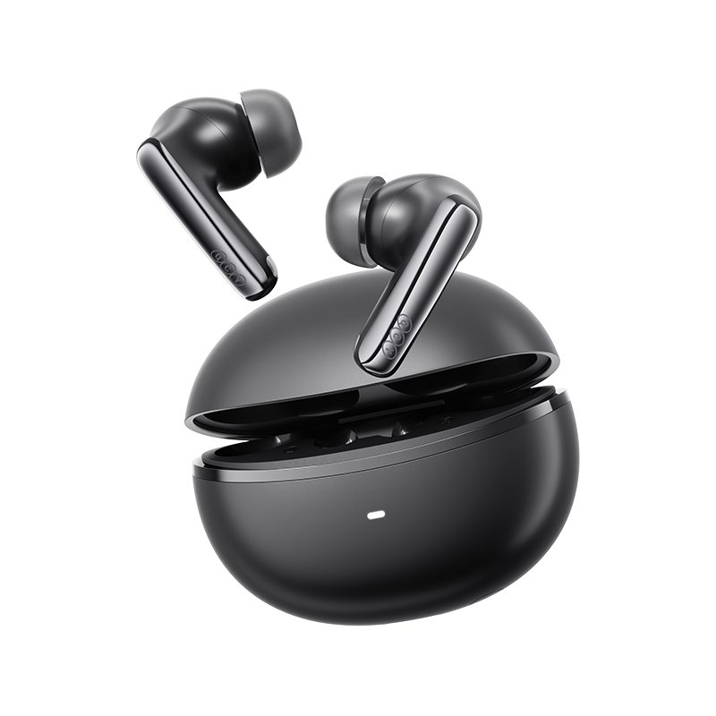 QCY Melobuds N70 ANC Black - 55db ANC TWS Flagship Hi-Res Earbuds LDAC BT 6.0 IPX5 Wireless charge