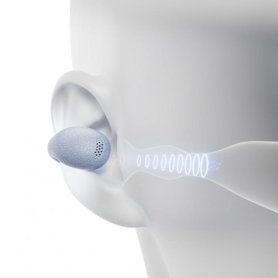 QCY Crossky C10 Blue Open Ear TPU Earclip, IPX5 Call Noise Reduction BT 5.4 Earbuds 30h