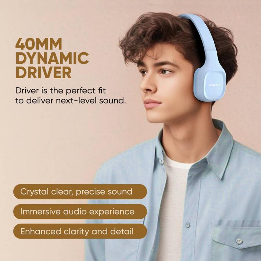 SONICGEAR BT5.4 OVER-EAR HEADPHONES AIRPHONE 5 INDIGO